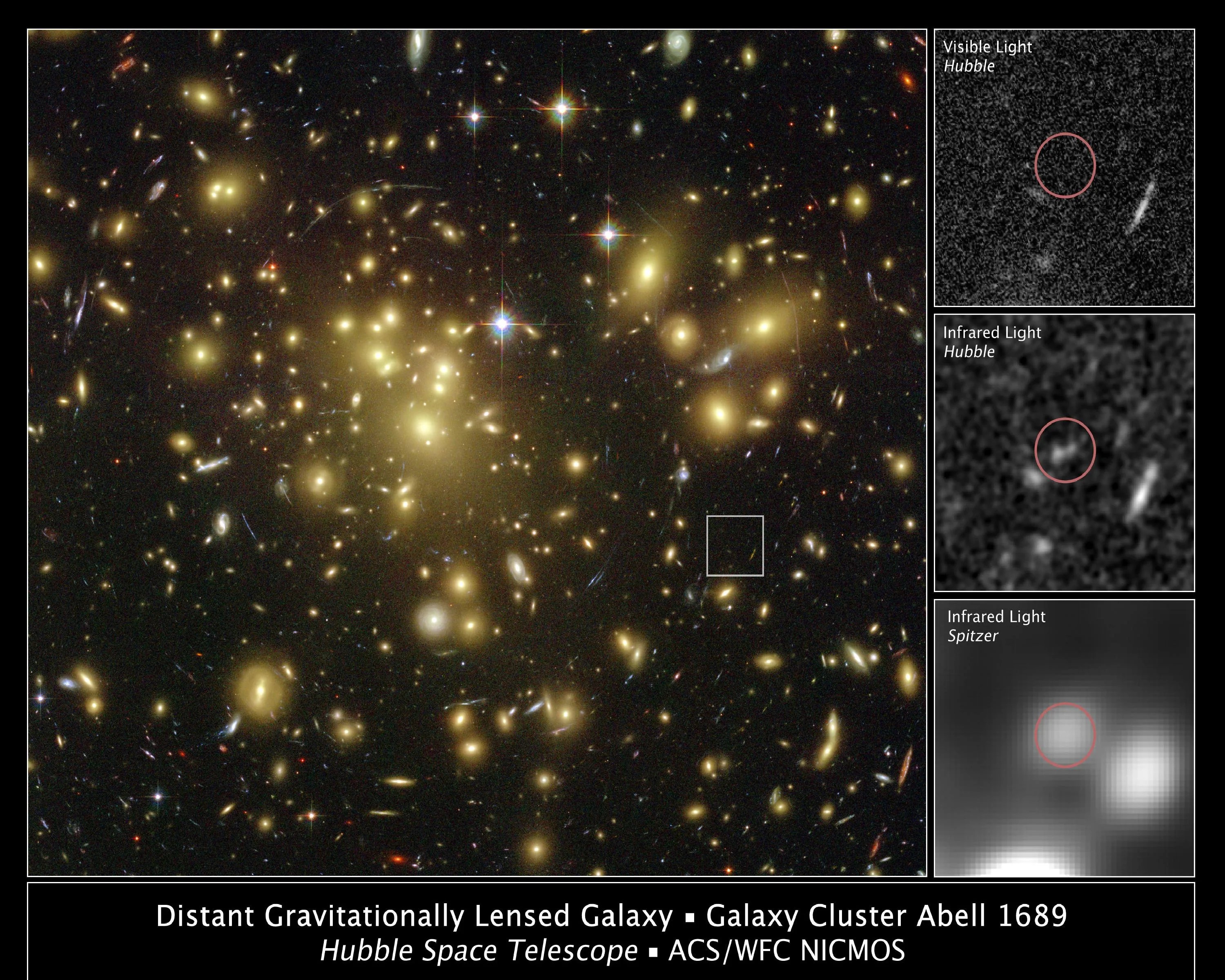 Hubble space telescope image of deep field showing galaxies