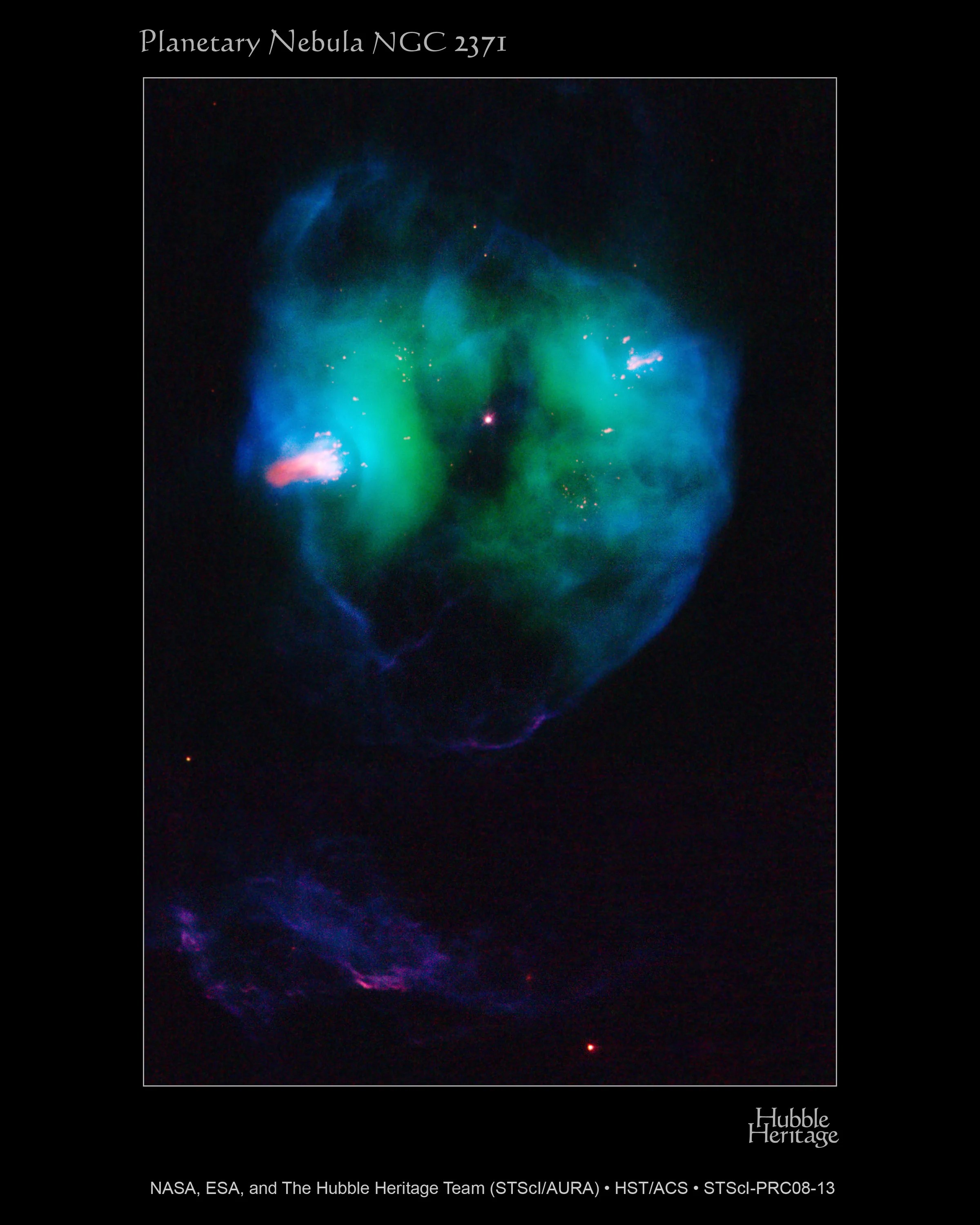 Hubble image of planetary nebula NGC 2371