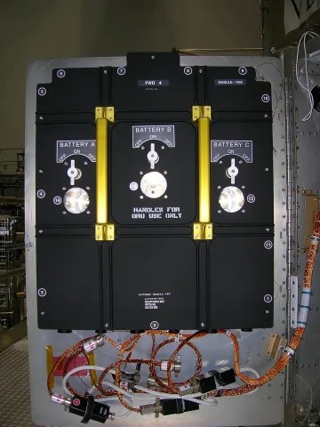 Photograph of Hubble batteries