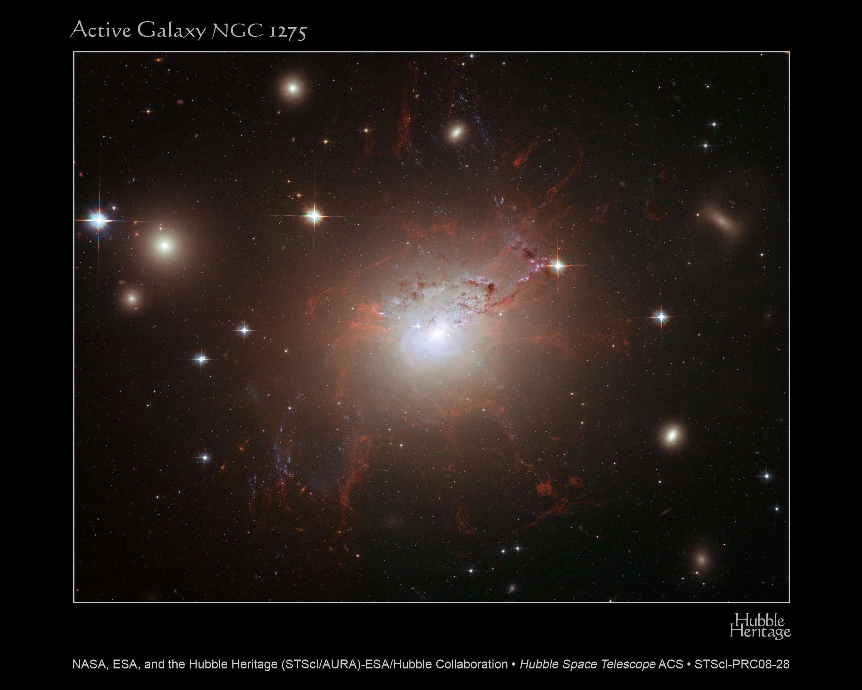 Magnetic monster in erupting galaxy