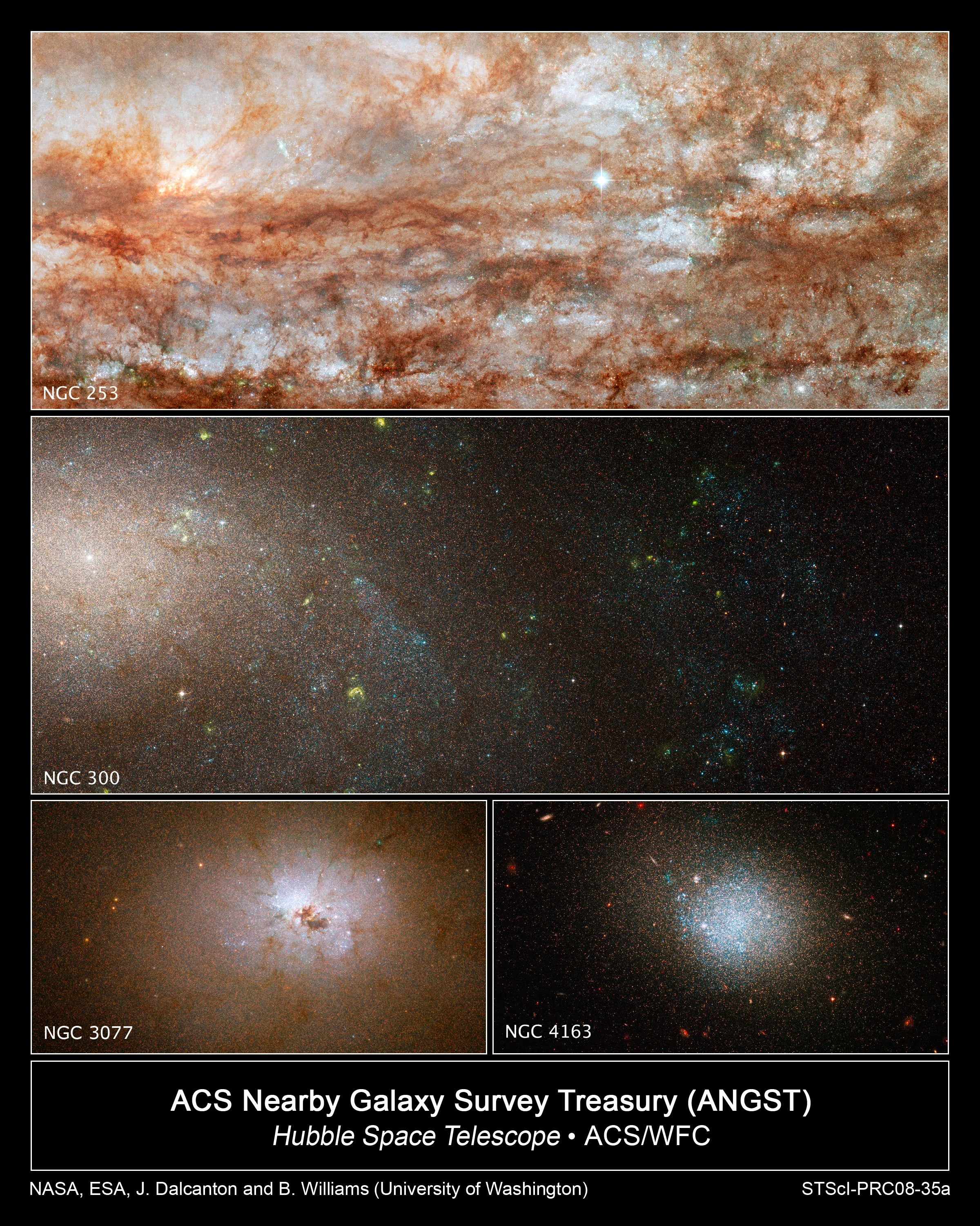 Hubble images of galaxies