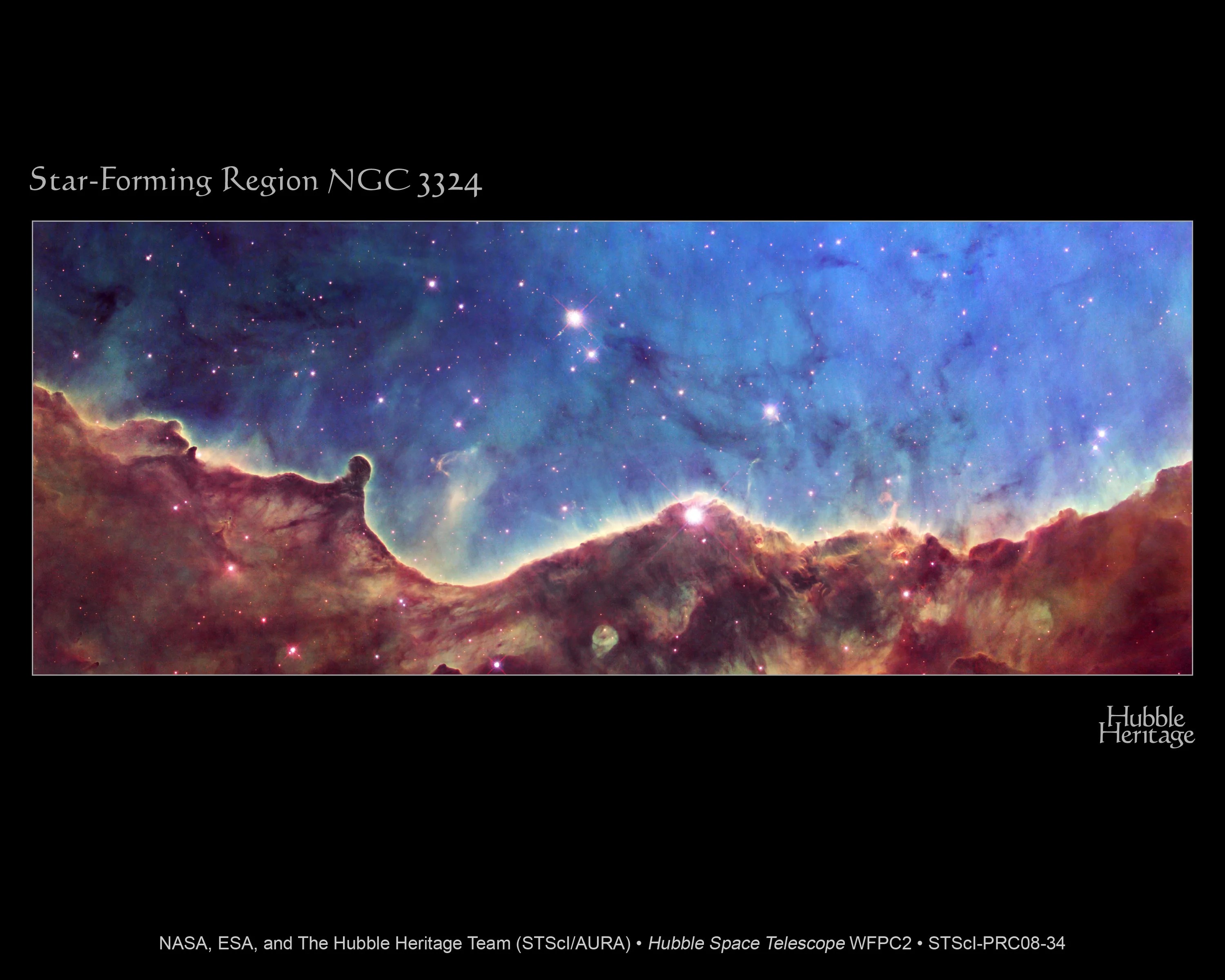 Hubble image of star forming region NGC 3324