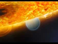 Artist's concept of Hubble's exoplanet findings.