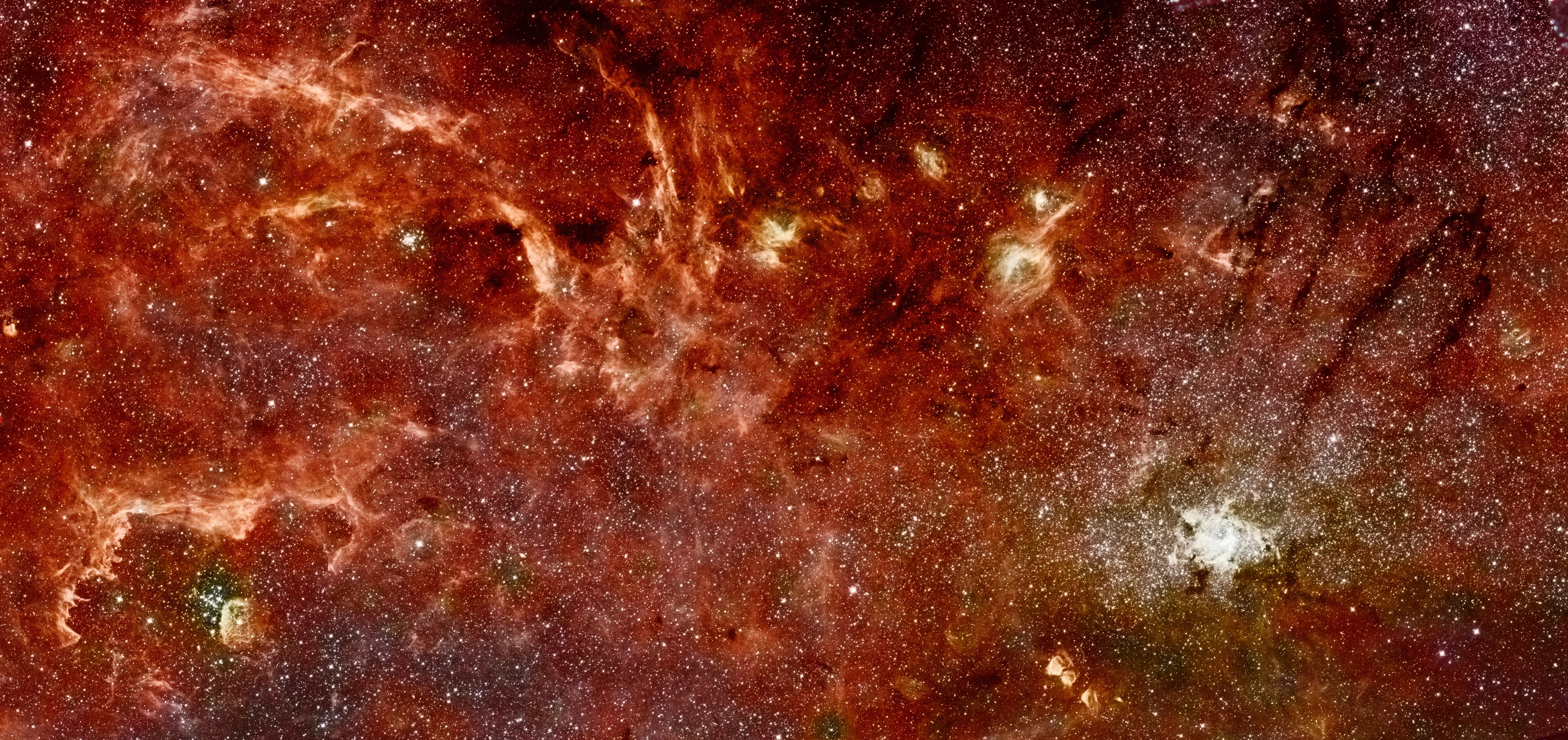 Hubble and Spitzer image of the Galactic Core