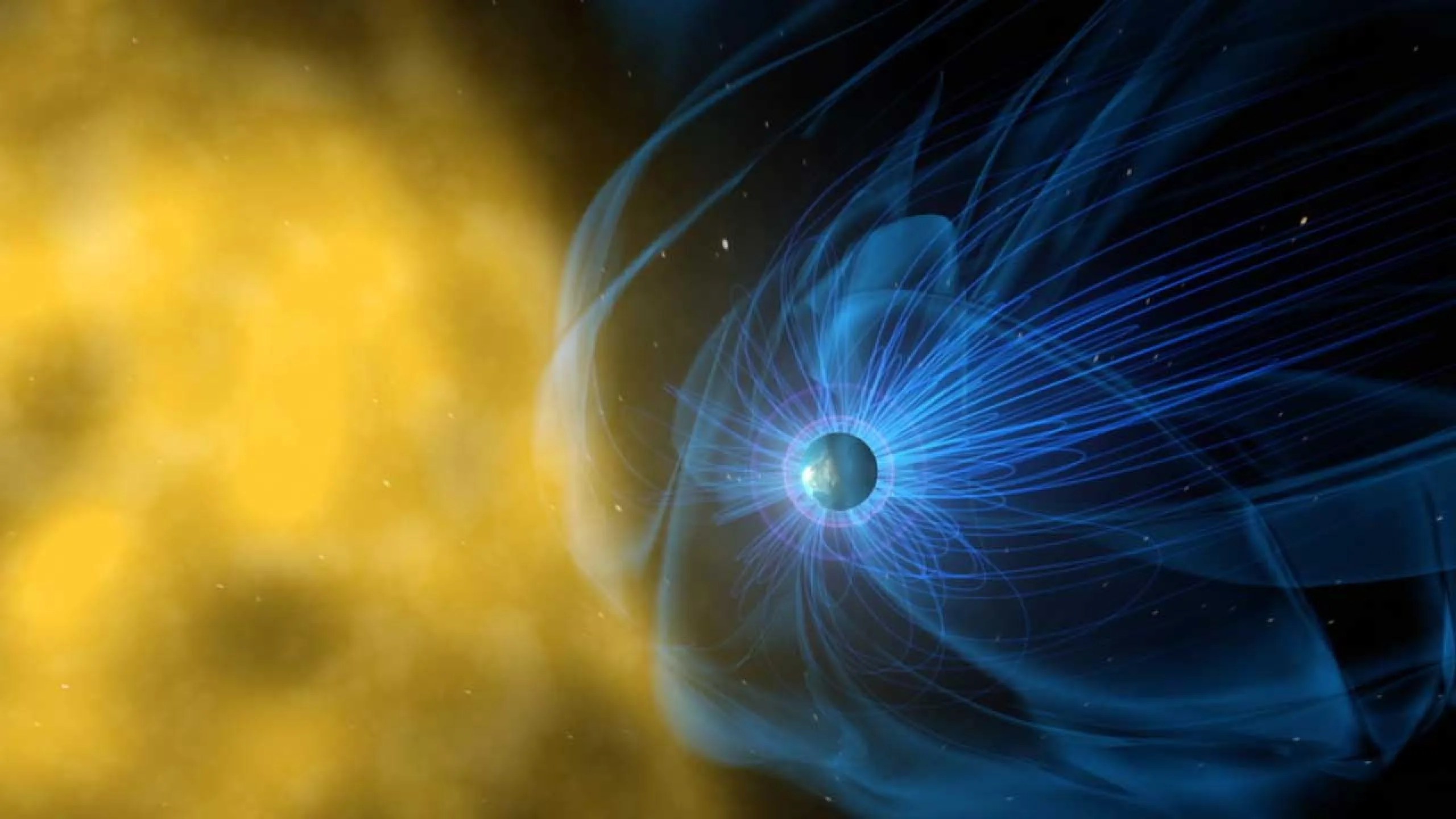 Earth is surrounded by a giant magnetic bubble called the magnetosphere, which is is part of a dynamic, interconnected system that responds to solar, planetary, and interstellar conditions.