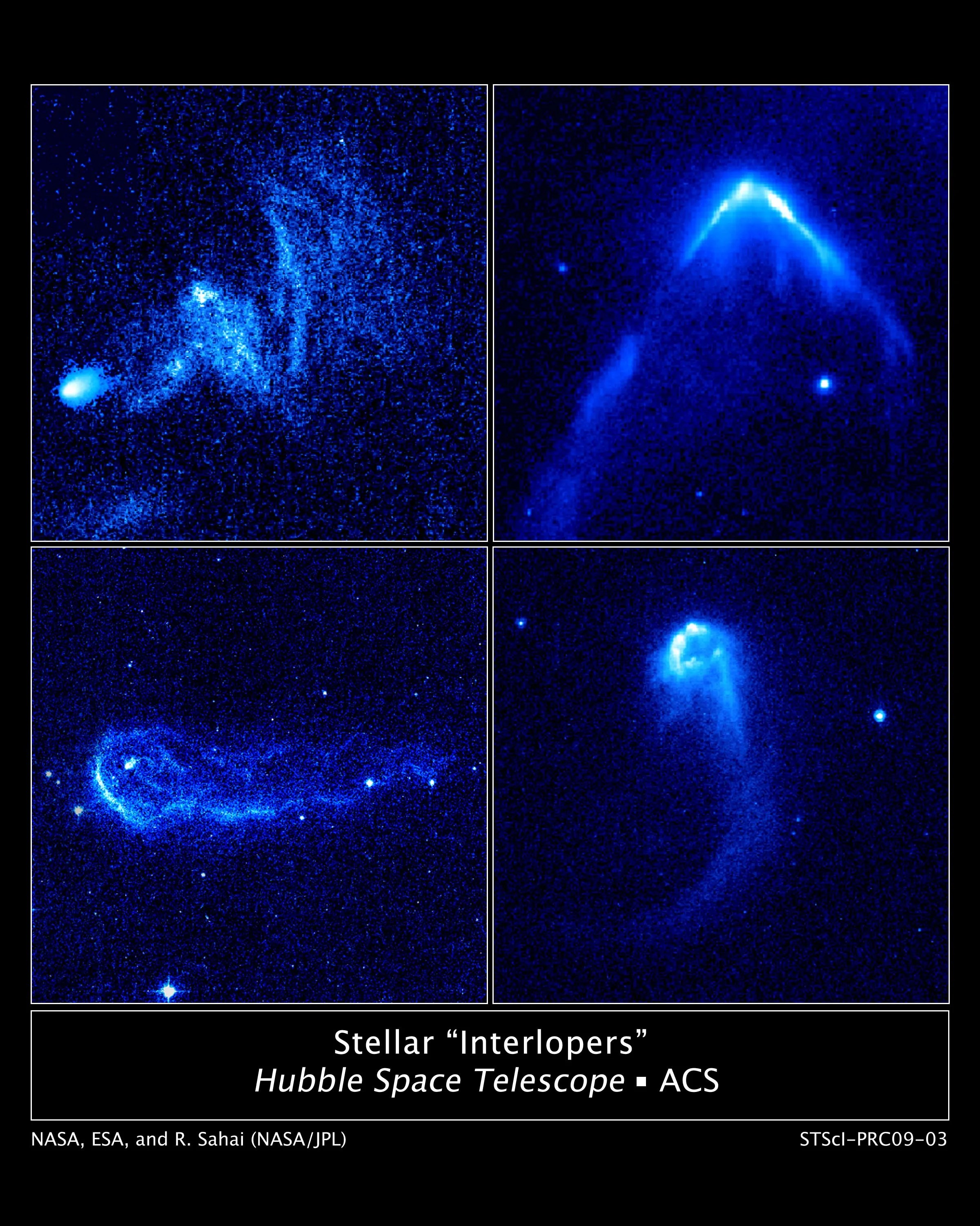 Hubble image of stellar interlopers