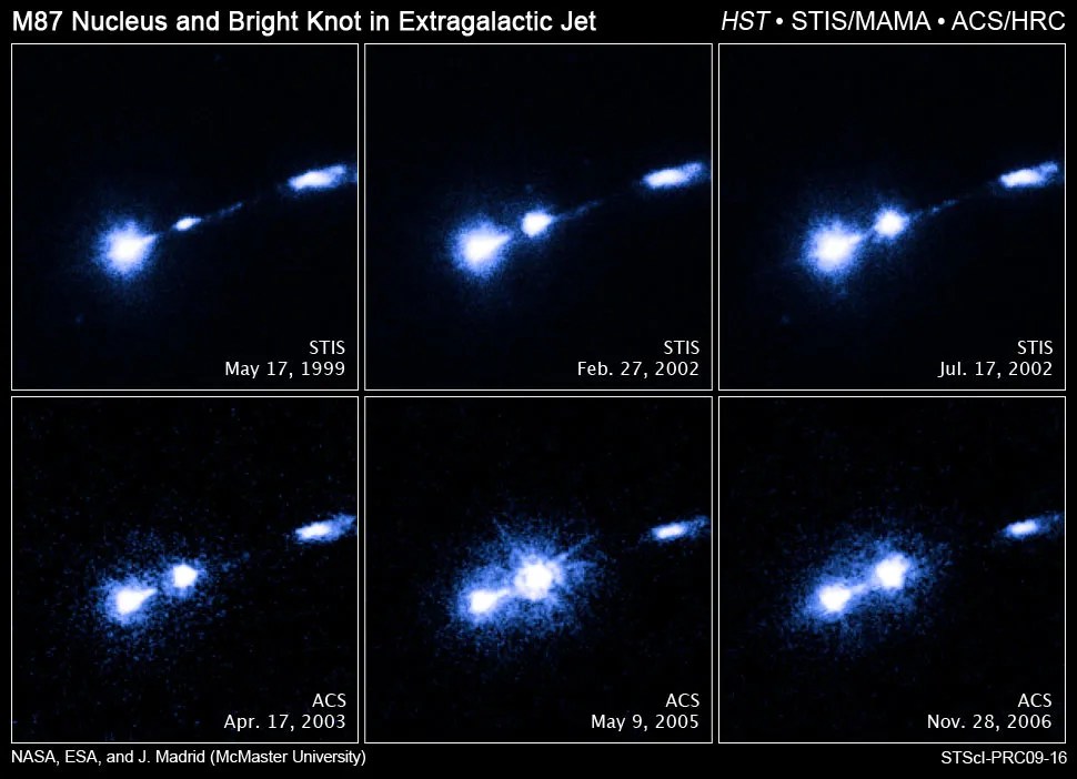 Hubble images of M87