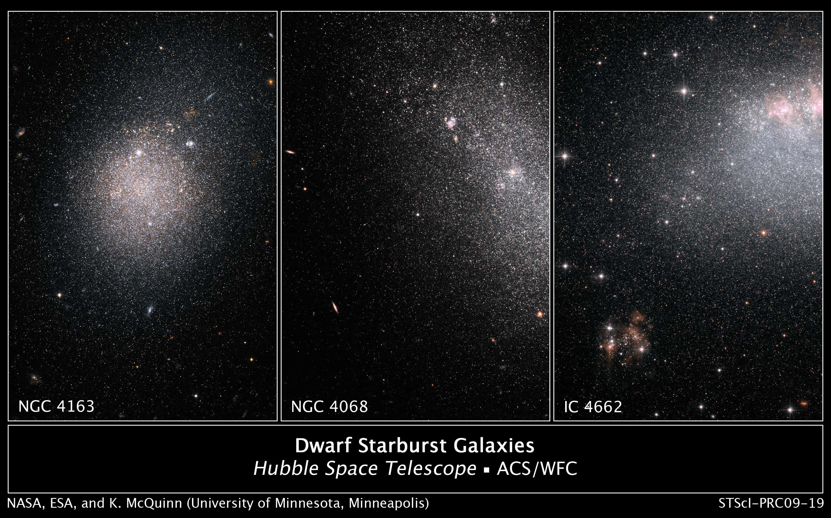 Hubble images of starbursts in dwarf galaxies