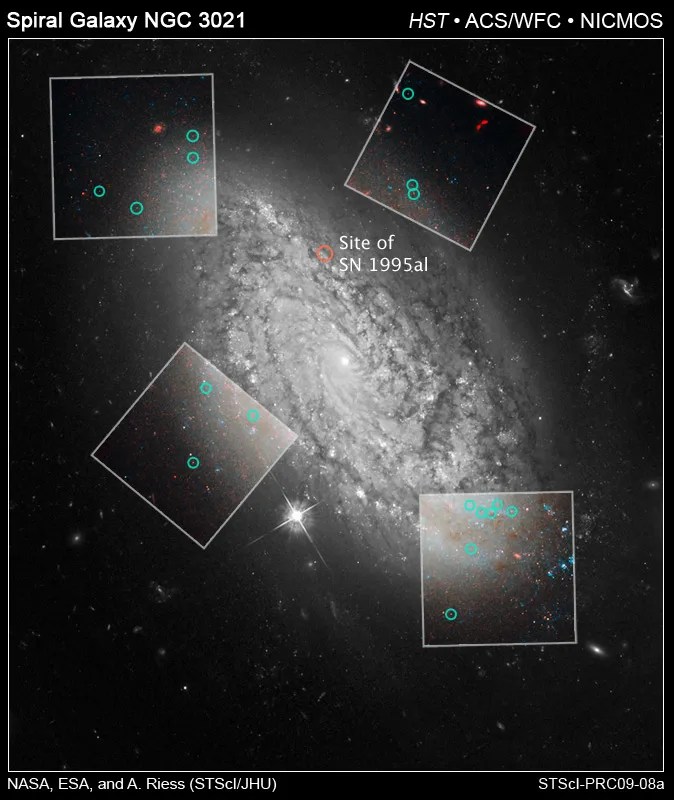 Hubble image of galaxy NGC 3021