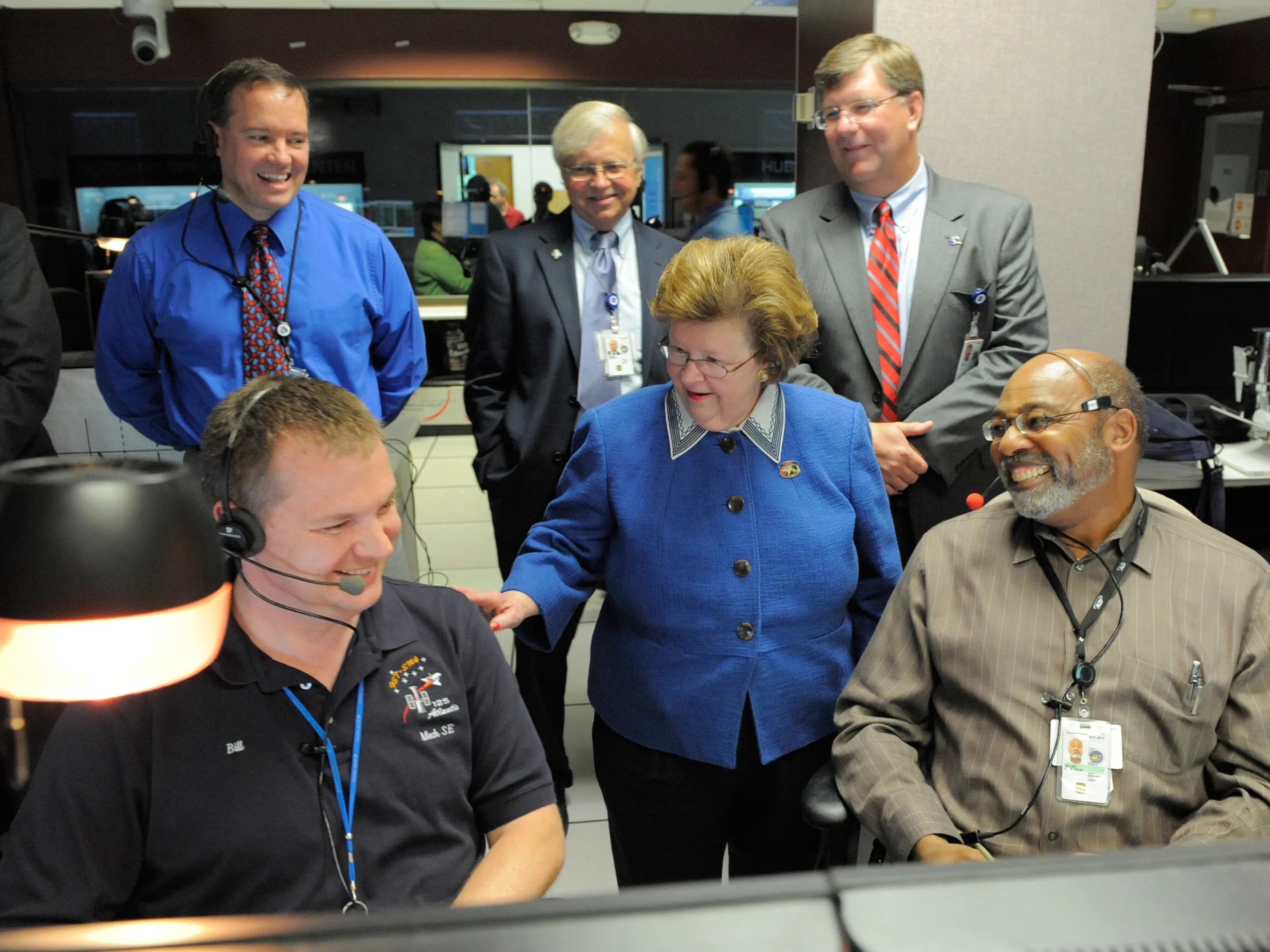 Barbara Mikulski and NASA officials