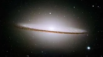Edge-on view of the Sombrero galaxy