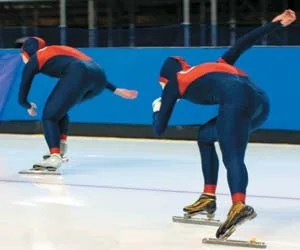 Olympic speed skating racers