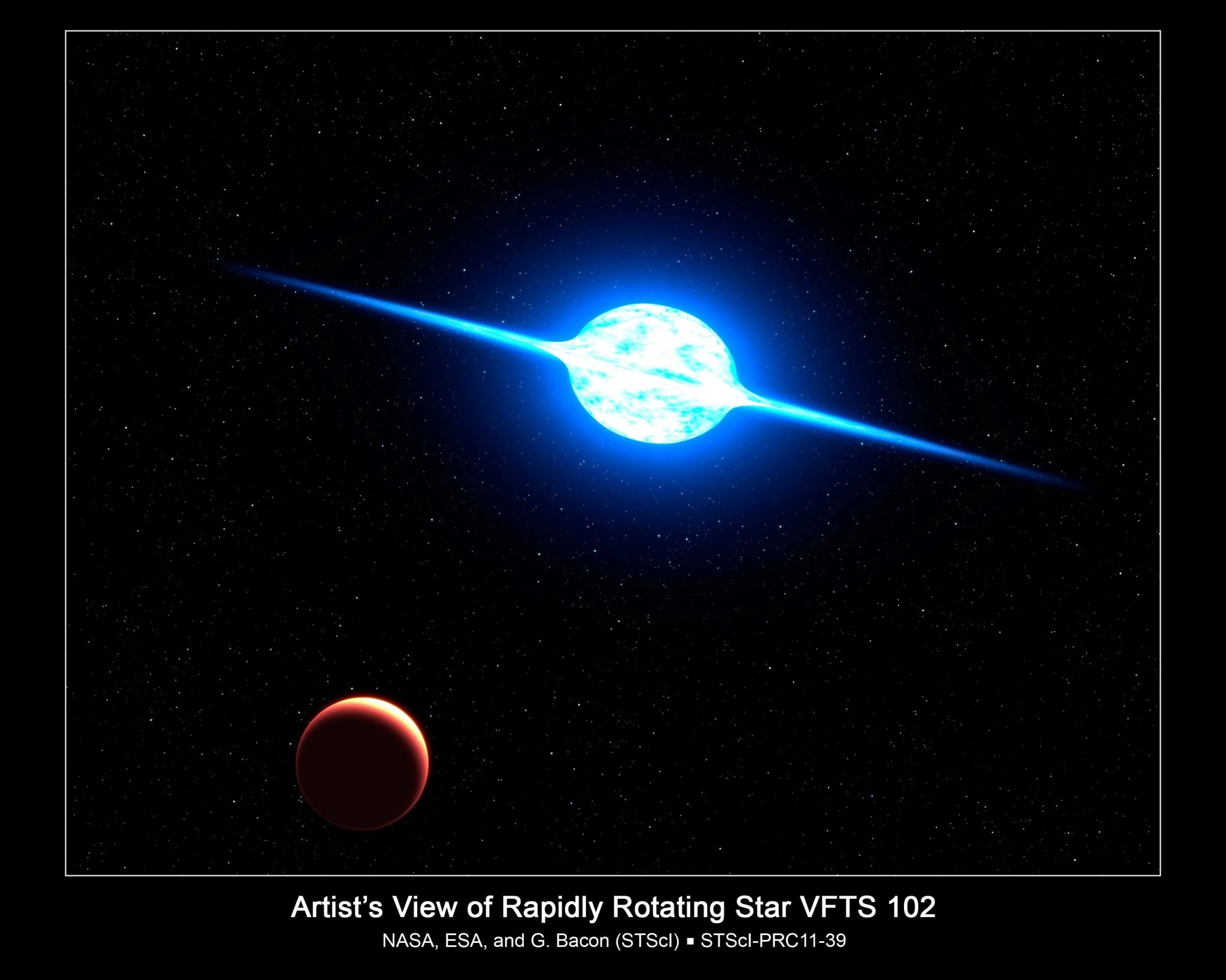 Fastest rotating star found in neighboring galaxy