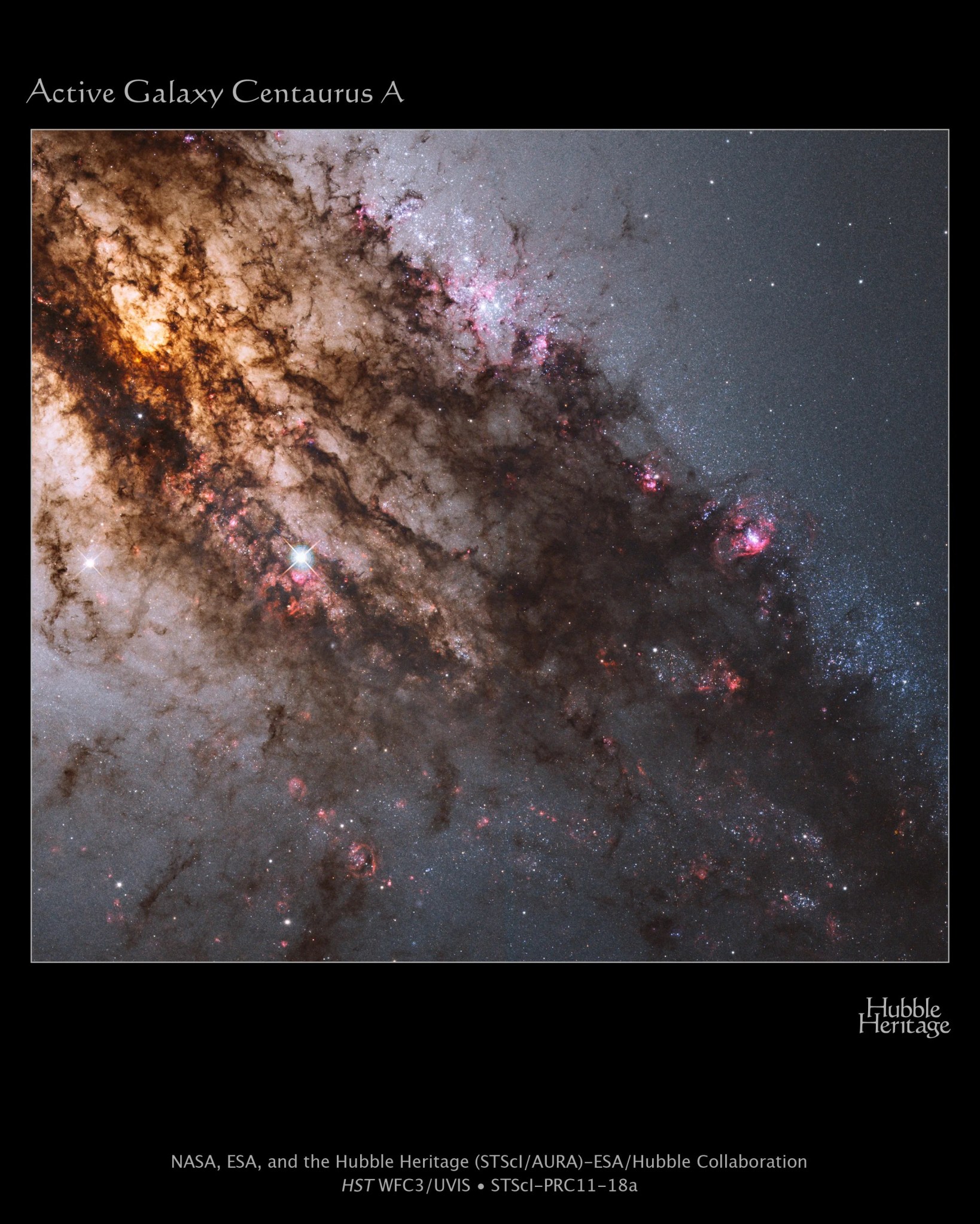 Firestorm of star birth in galaxy centaurus a