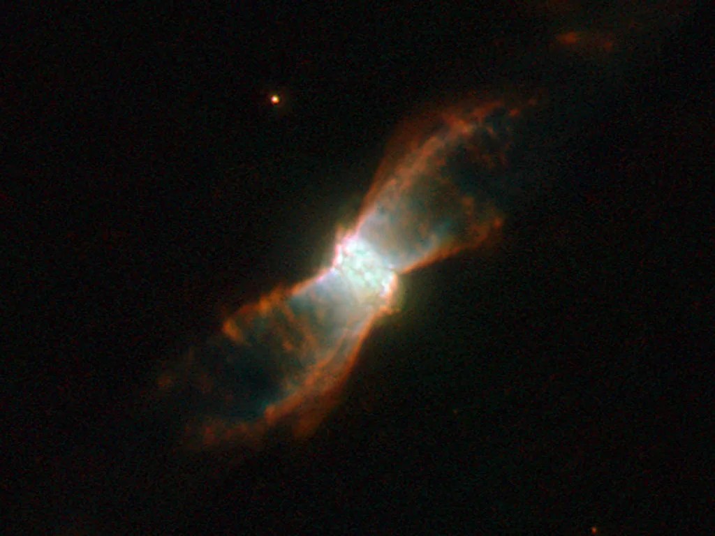 The breathtaking butterfly like planetary nebula NGC 6881 is visible here in an image taken by the NASA ESA Hubble Space Telescope.