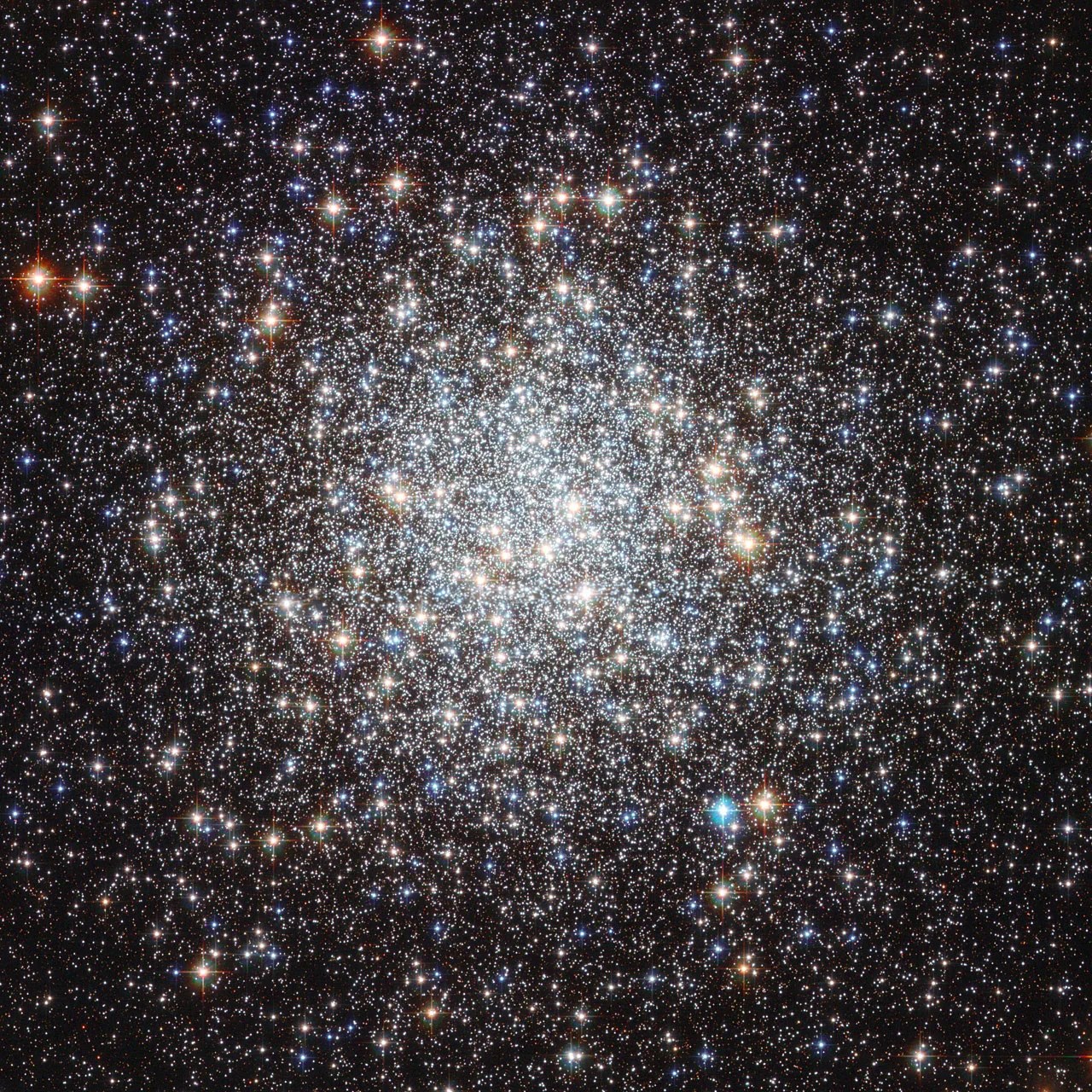dazzling starfield of Messier 9 bursts outward from a central cluster