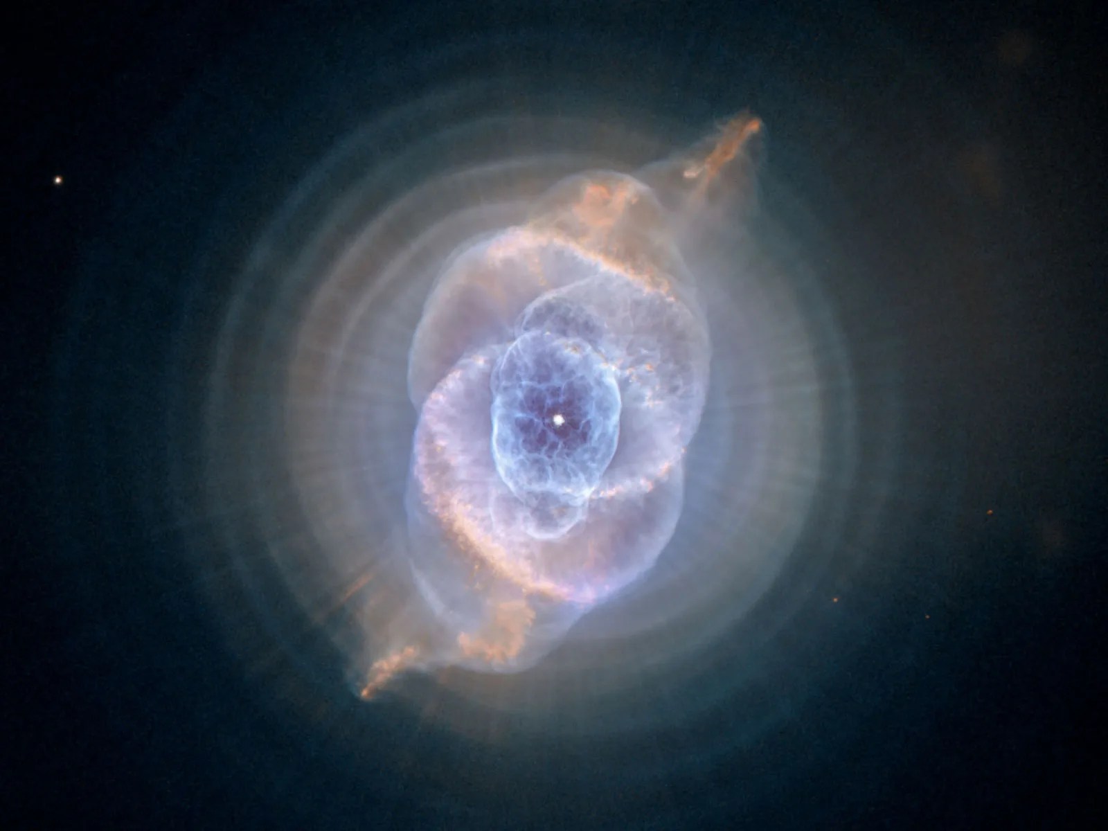 Cat's eye nebula in deep space