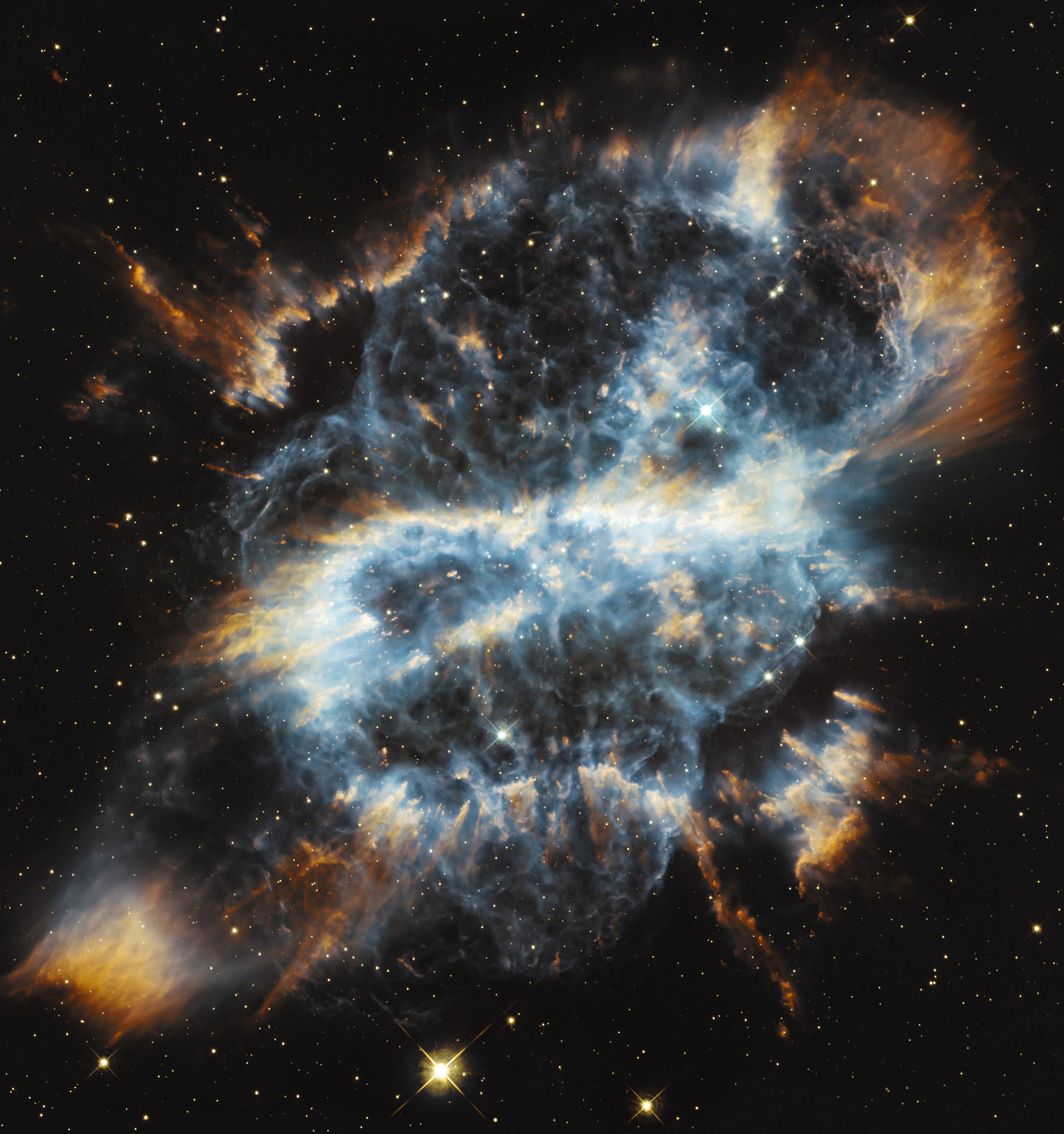 A cosmic holiday ornament, hubble-style