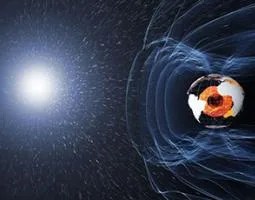 Artist’s rendition of earth’s magnetic field lines. currents of particles flowing on these lines are one of the key ways energy transfers from space to earth’s atmosphere.