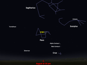 Line drawings of constellations pinpoint the location of Caldwell 101.