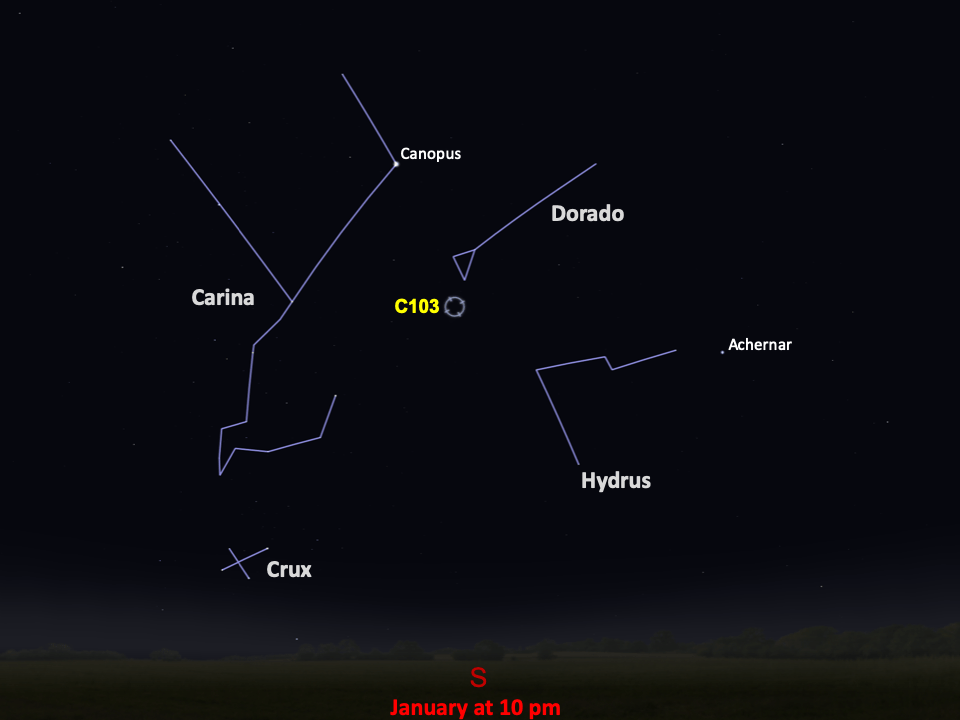 Hubble Caldwell  Hubble Caldwell 101 Star Chart  Line drawings of constellations pinpoint the location of Caldwell 103.