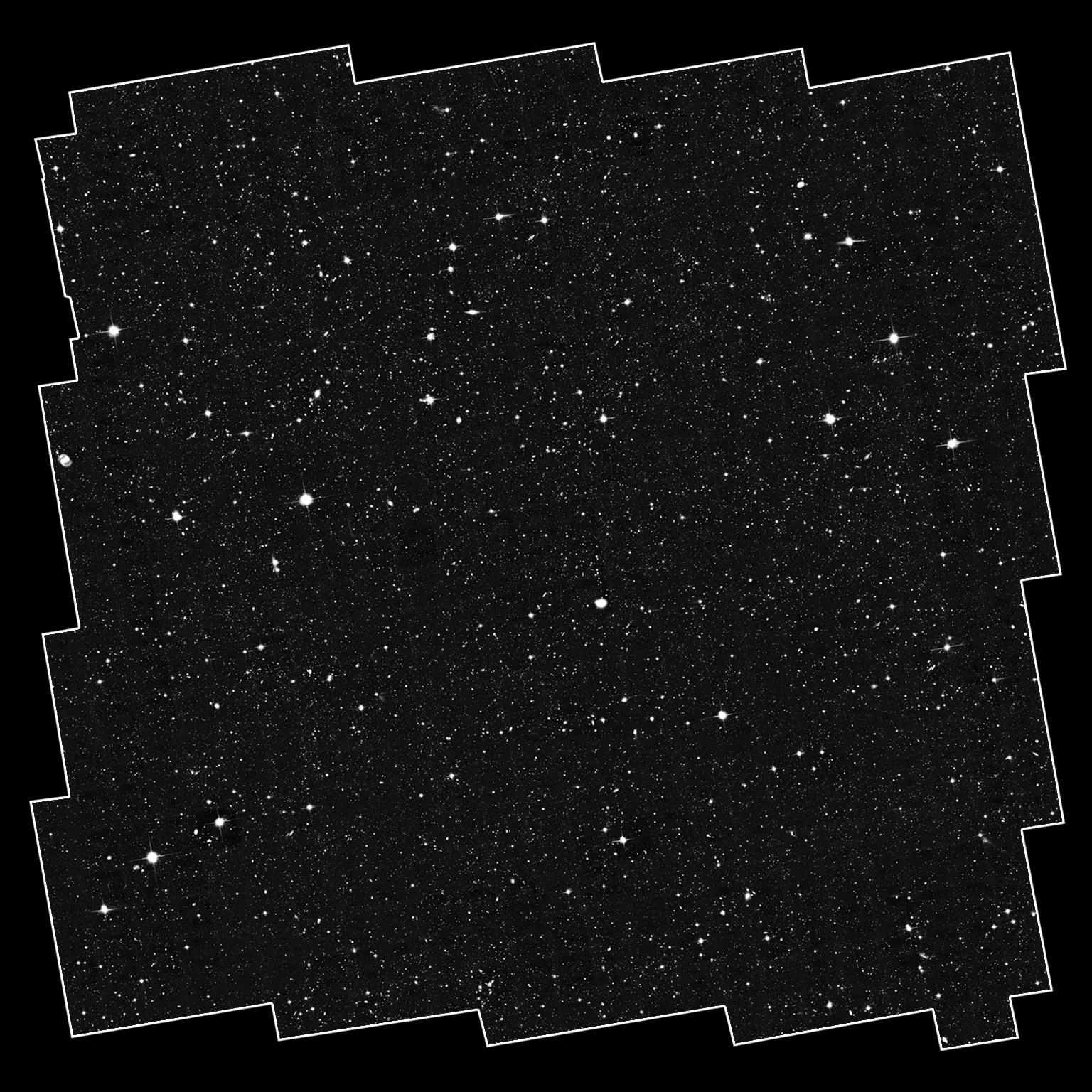 This sea of galaxies is the complete, original COSMOS field from the Hubble Space Telescope’s Advanced Camera for Surveys (ACS).