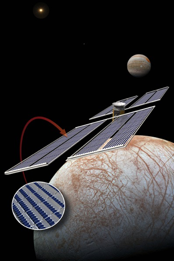 Artist concept of spacecraft with mirrors in orbit