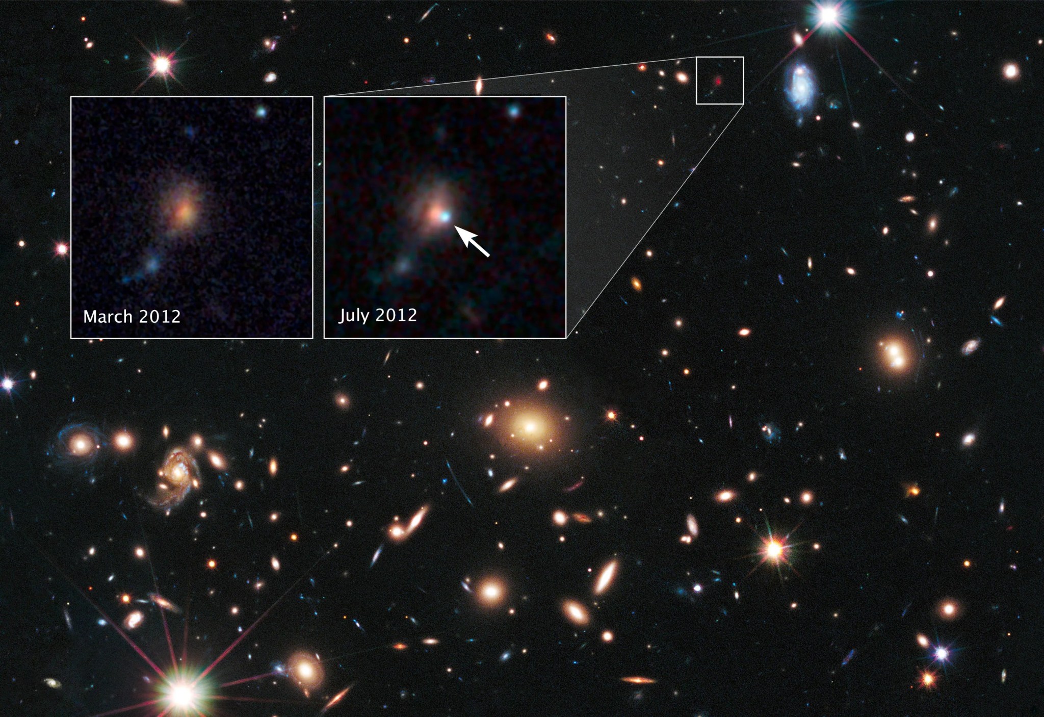 Remote supernova magnified by massive galaxy cluster macsj1720