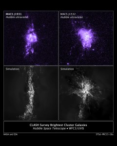Hubble observations of gas density compared to computer simulations