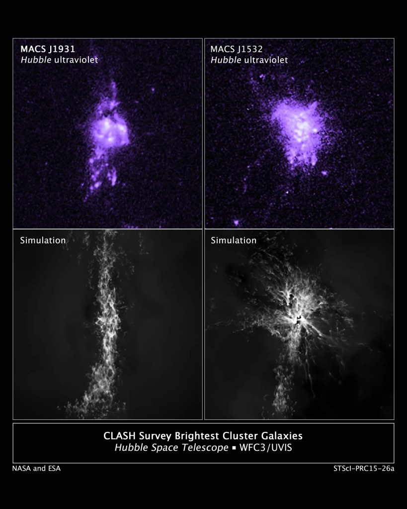 Hubble observations of gas density compared to computer simulations
