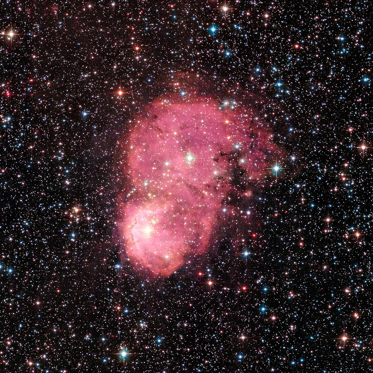 large red blob amid stars