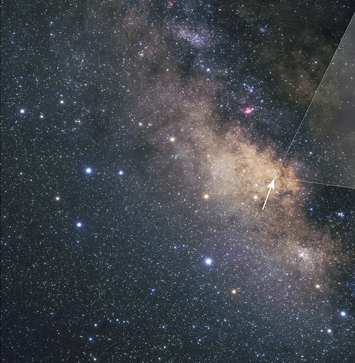 Ground-based view of the Milky Way’s central bulge, seen in the direction of the constellation Sagittarius.