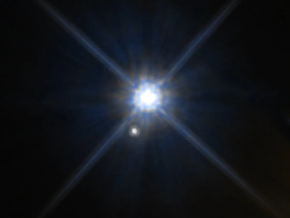 Brilliant star with smaller companion