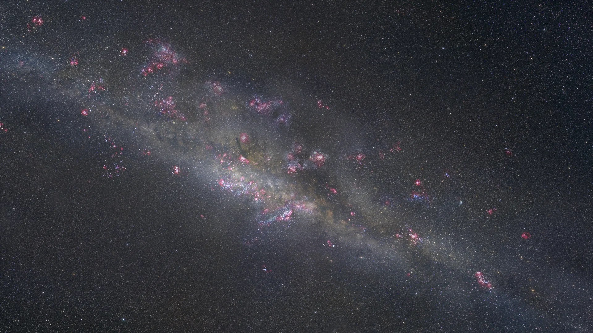 Side view of a spiral galaxy