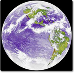 an infrared image of the Earth taken by the GOES 6 satellite