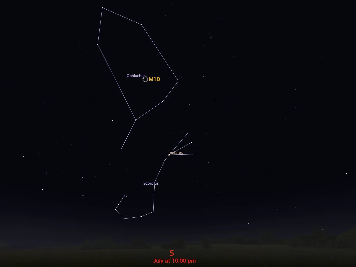 locator star chart for M10