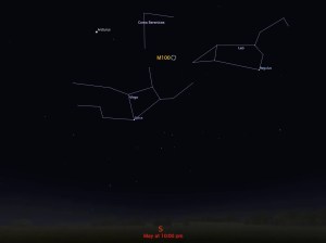 locator star chart for M100