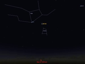 locator star chart for M104