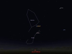 locator star chart for M107
