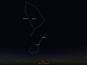 locator star chart for M14