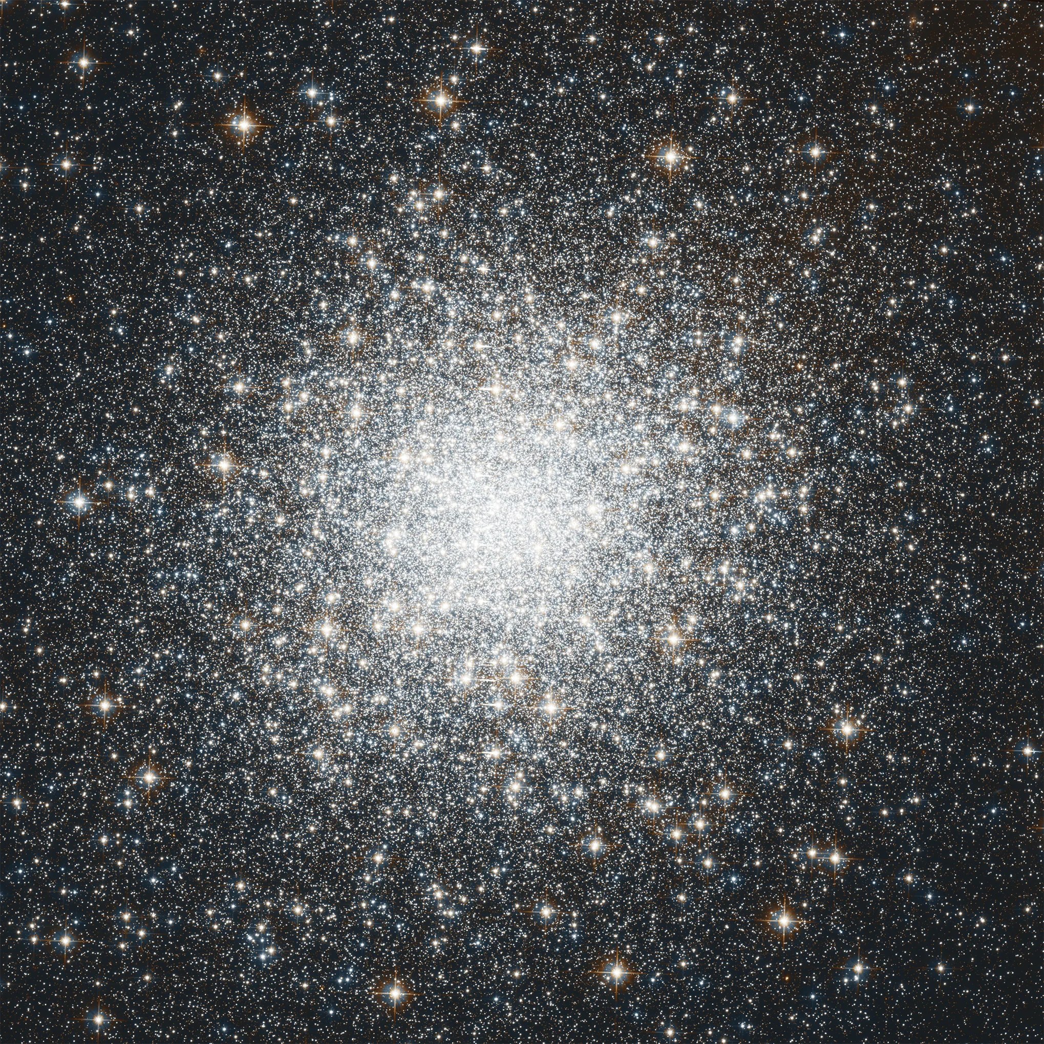 A Hubble image of a ball of thousands of stars
