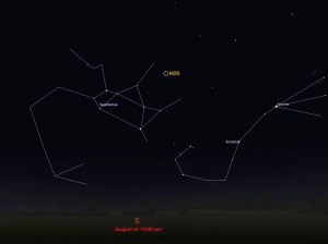 locator star chart for M20