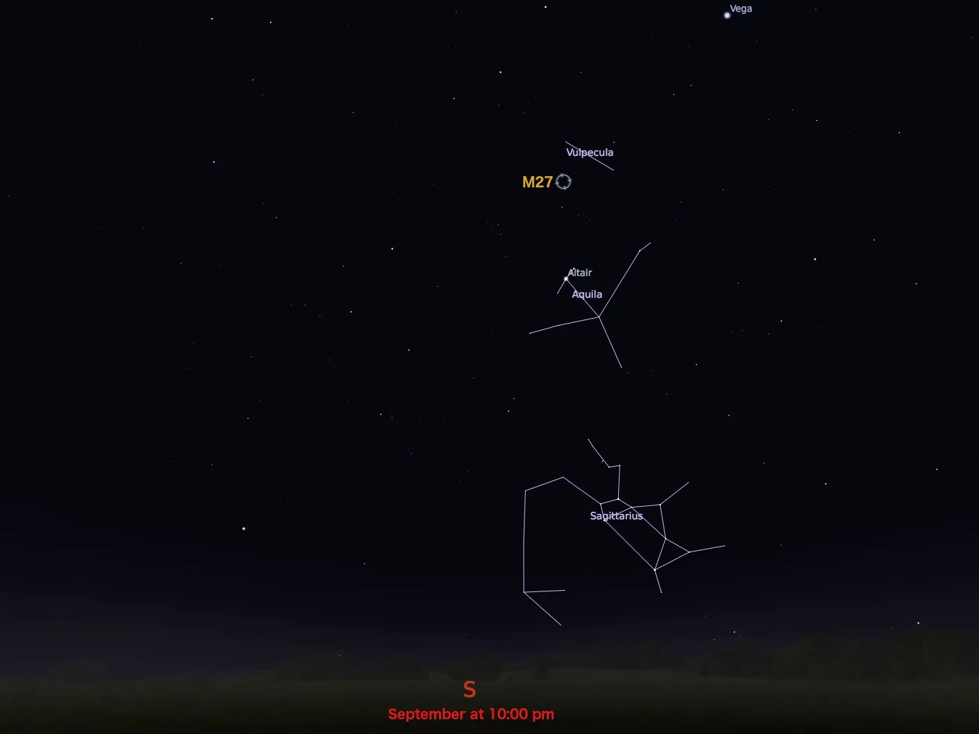 locator star chart for M27