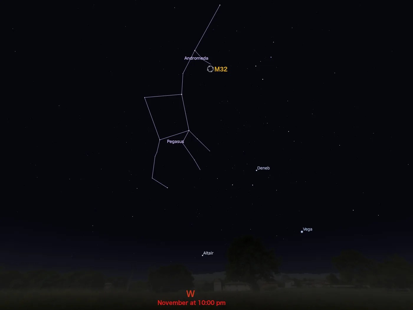 locator star chart for M32