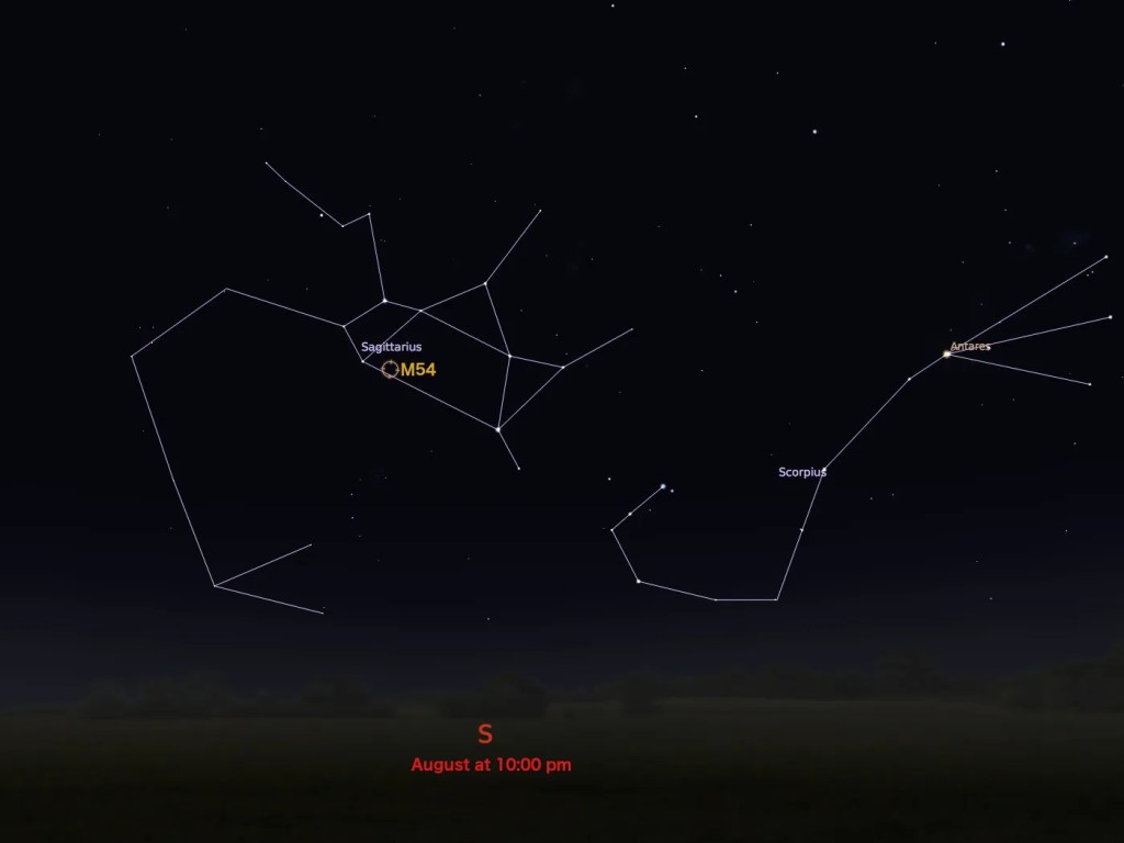 locator star chart for M54
