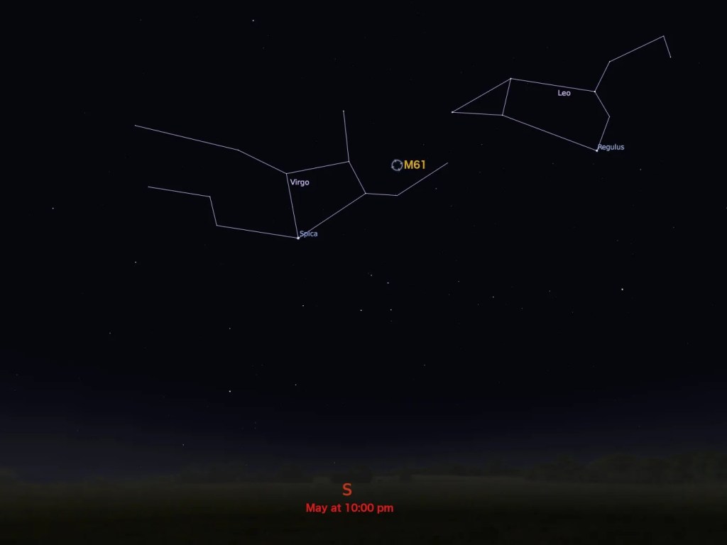 locator star chart for M61