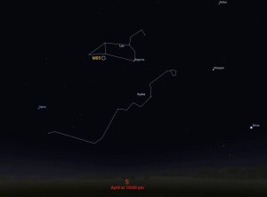 locator star chart for M65