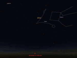 locator star chart for M74