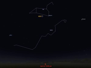 star chart showing location in night sky of M95
