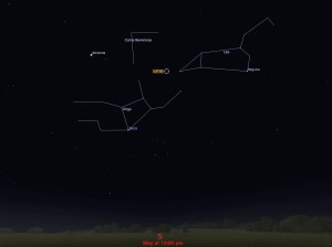 star chart showing location in night sky of M98